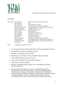 Protokoll – Årsstämma med Österlens vattenråd 2020-05-14